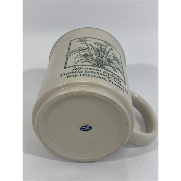 Vtg Thomas Jefferson Center For Historic Plants Mug ‘Jeffersonia Disphylla’ RARE - Picture 8 of 9